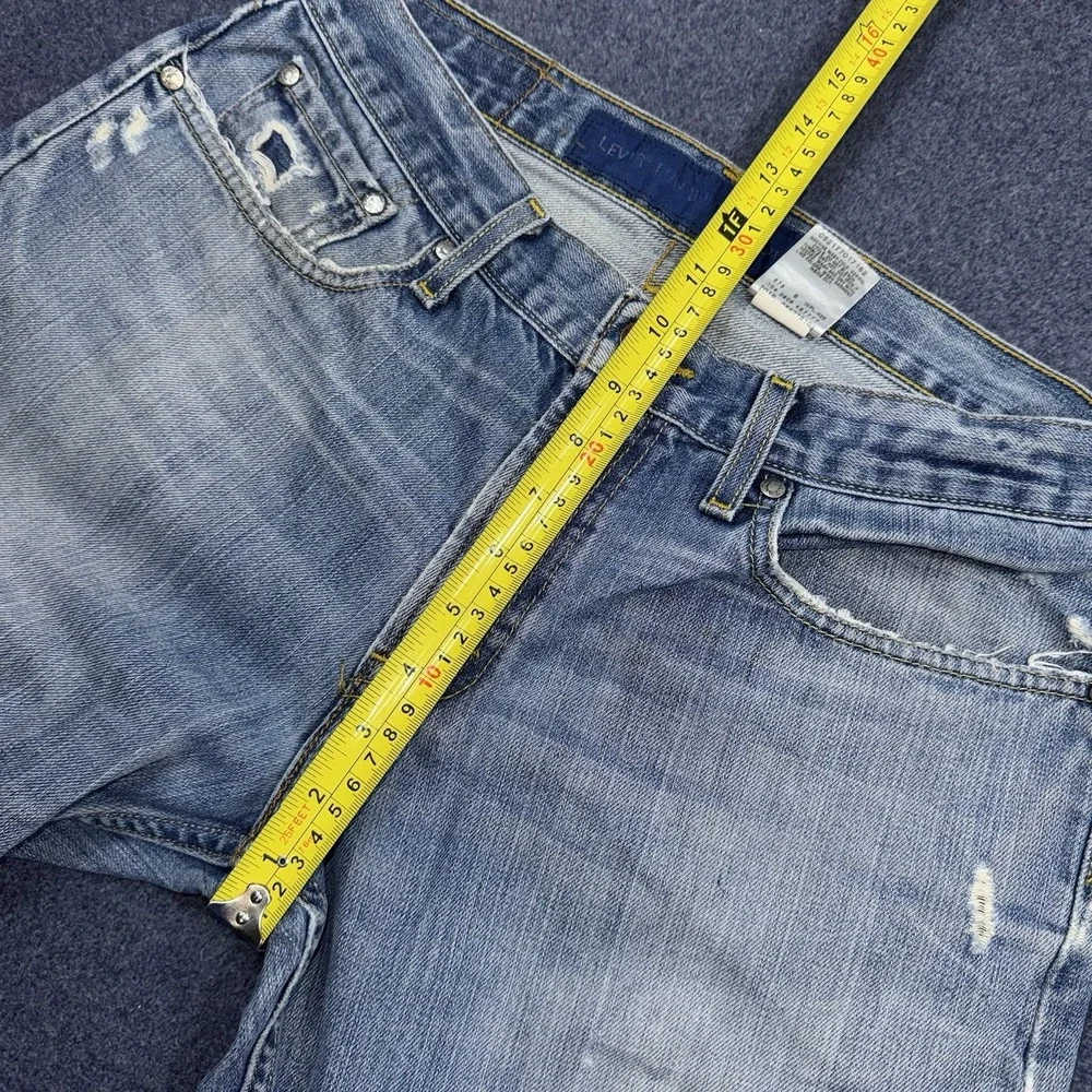 Y2K Vintage Distressed Levi's 527 Low Boot Cut Men's Jeans Medium Wash 32x34